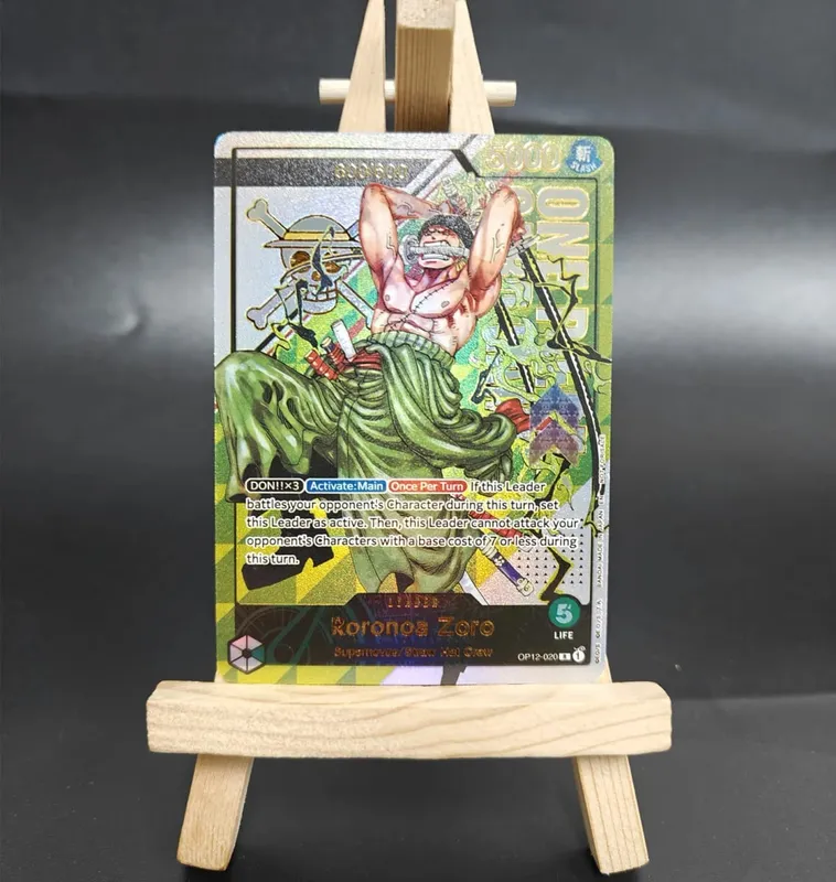DIY One Piece Card Game Treasure Cup Roronoa Zoro OP12-020 Serialized 1/600 600/600 Collection English Cards Anime