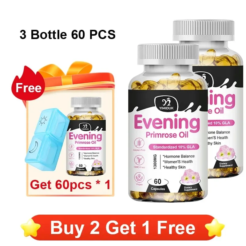 Evening Primrose Oil 1300mg with Rich GLA & Essential Nutrients Balance Hormones Support Women's Comfort & Enhance Skin Health — image 9