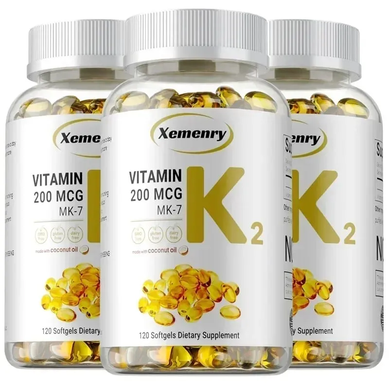 Vitamin K2 MK-7 Supplement - Supports Calcium Absorption Bones Joint Immunity and Heart Health Easy To Swallow
