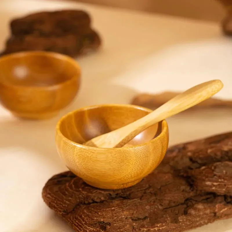 5/10/30/50 τμχ Μπολ Μίξερ Μάσκας Προσώπου Bamboo DIY με κουτάλι Σετ μπολ αρωματοθεραπείας Κιτ εργαλείων μακιγιάζ περιποίησης προσώπου με λάδι μασάζ
