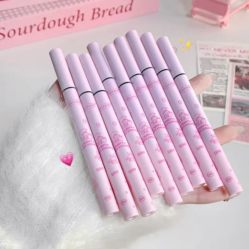 Black Liquid Eyeliner Eye Make Up Super Waterproof Long Lasting Eye Liner Easy To Wear Lying Silkworm Pen Makeup Cosmetics Tools