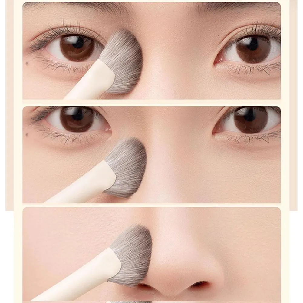 1 Chiếc Mũi Viền Bàn Chải Chuyên Nghiệp Bóng Mũi Bàn Chải Nửa Khu Vực Viền Trang Điểm Tự Nhiên Phấn Mắt Bị Nhòe Trang Điểm
