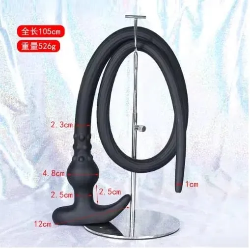 Super Long Anal Plug Whip Silicone Wearable Butt Plug Hollow Enema Vaginal Cleaning Dildos Mas Malalim 18+ Pang-adultong Mga Laruan sa Pagtatalik para sa Mag-asawa