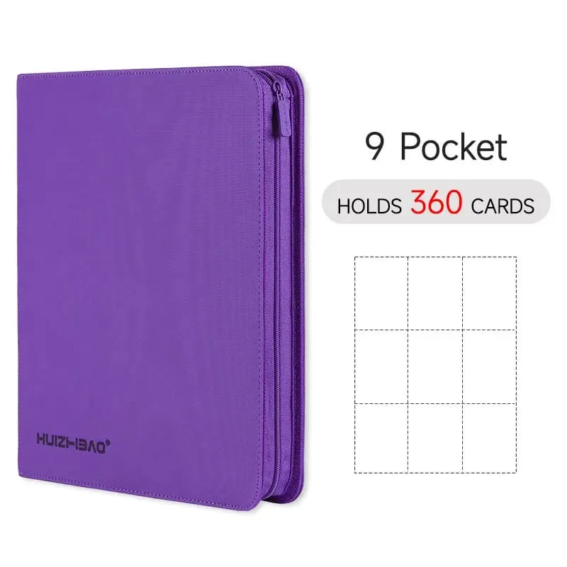 9/12 Pocket Zipper Card Binder אלבום כרטיסי מסחר כרטיס טעינת צד עמיד עבור mtg tcg עבור פוקימון עבור yugioh לכדורגל