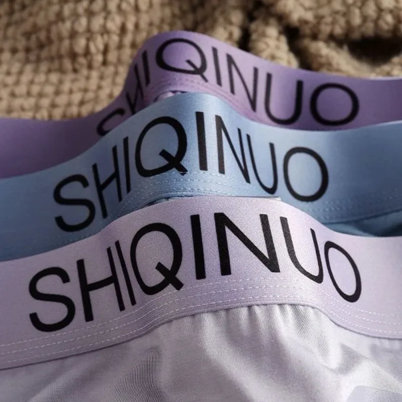 Men Cute Elephant Print Boxer Briefs Elastic Letter Waist 3D Pouch Soft Breathable Daily Sleep Home Casual Comfy Underwear Wear