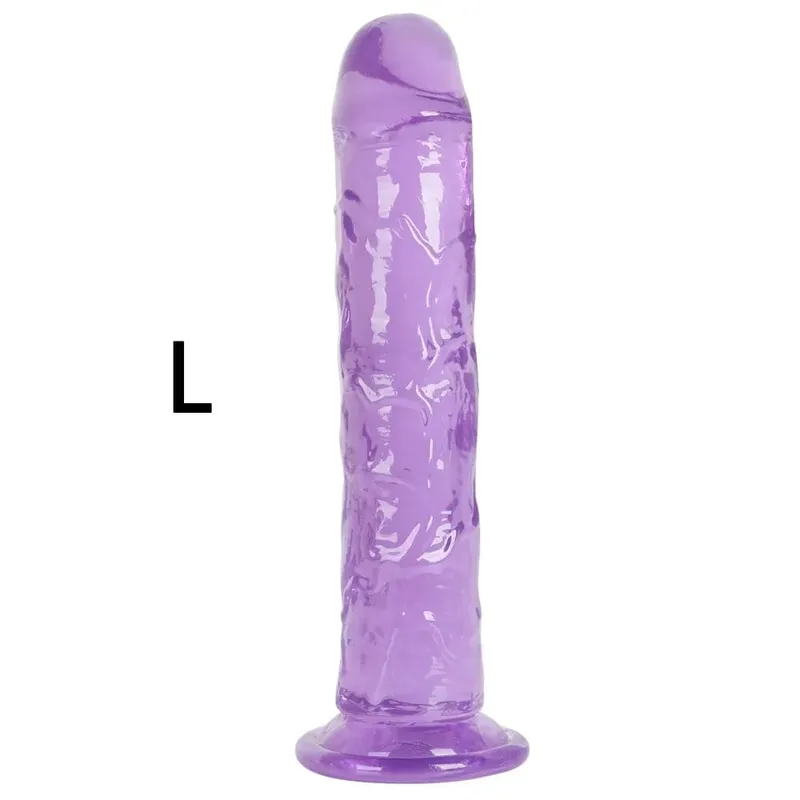 KWD Erotic Soft Jelly Dildo Anal Butt Plug Realistic Strong Suction Cup Adult Toys G-spot Orgasm Big Penis Sex Toys For Woman