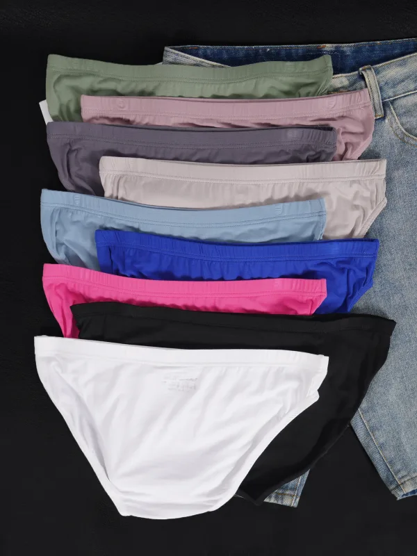 Men's Modal Ultra Thin Bare Feel Briefs, Low Rise High Elastic Breathable 3D Convex Pouch Underwear