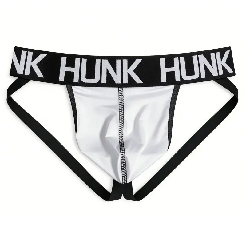 Men's HUNK Athletic Jockstrap Performance Jock Thong Moisture-Wicking Breathable Low-Rise Training Underwear Backless G-String — image 6