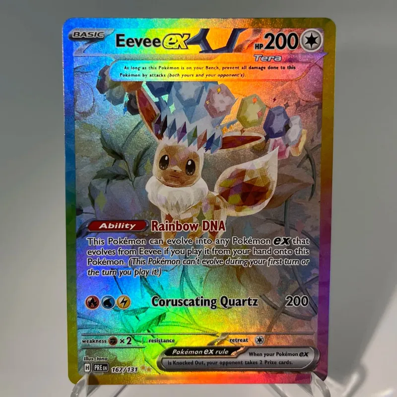 Prismatic Evolutions PKM Cards PTCG5-A GX Rainbow Umbreon Sylveon Leafeon ex Rare Collection Battle Toys Δώρα για χόμπι — image 30
