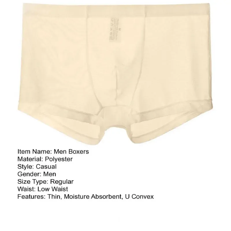 Transparent Boxers for Men See Through Male Underpants Sexy Mesh Low Waist Ice Silk Thin Cooling Men Panties Men Underwear — image 28