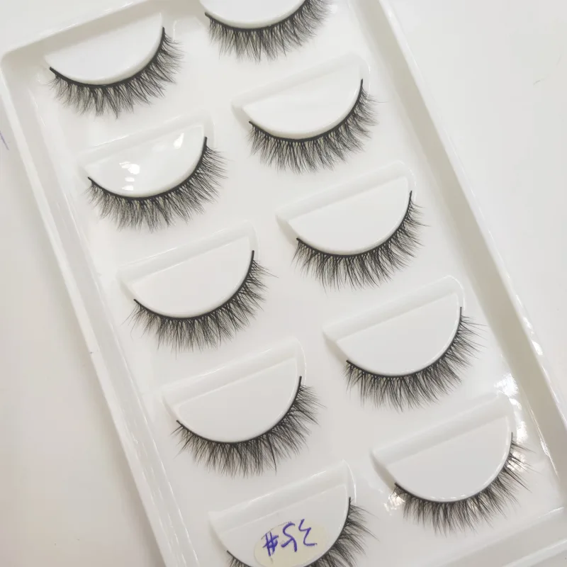 38 Style 5 Pairs Eyelash Natural 3D Mink Ψεύτικες βλεφαρίδες Μακιγιάζ Fake Eye Lashes Faux Cils Make Up Εργαλεία ομορφιάς Χονδρική