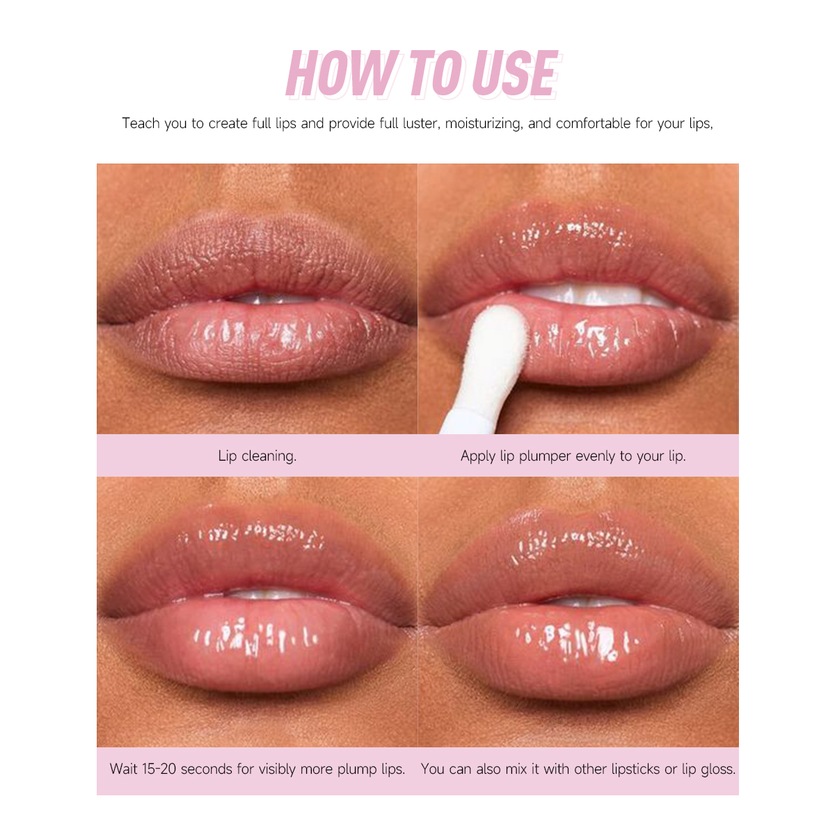 Glitter Plumping Lip Gloss Jelly Strawberry Moisturizer Fruit Lip Oil Διαφανές Fullness Lip Tint Gel μαλακό σωλήνα Μακιγιάζ LipCare — image 7