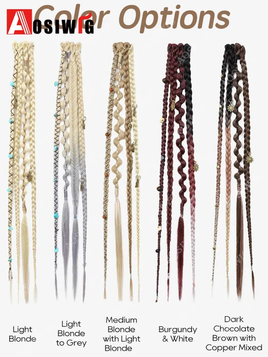 Ombre Synthetic Boho-style Μικρές στριφτές πλεκτές κοτσίδες για γυναικείες πλεξούδες περούκα BB Clip-on Spicy Girl Brown Boxing braids — image 6