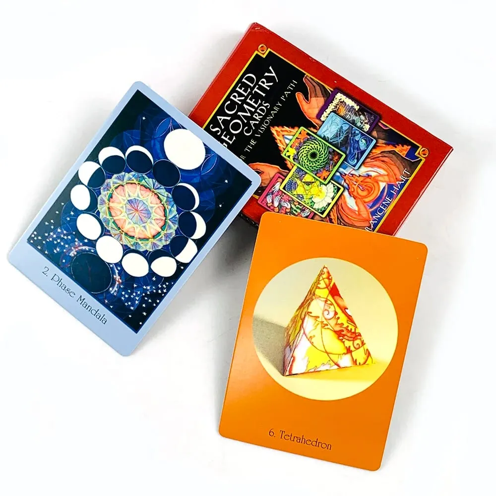 New Sacred Geometry Cards For The Visionary Path A 64 Pcs Oracle Cards Integrating Math Science and Spirituality Party Game — image 3
