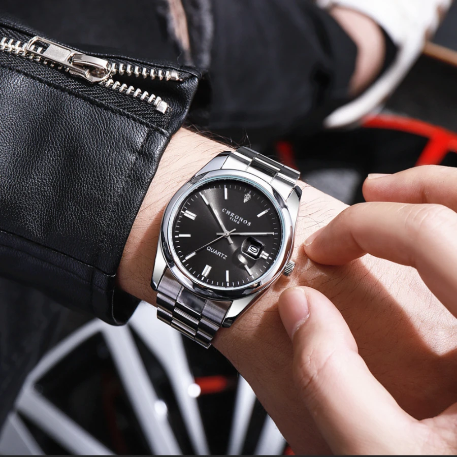 Top Brand Luxury Man Wristwatch Waterproof Luminous Date Men Watches Stainless Steel Quartz Men's Watch Male reloj