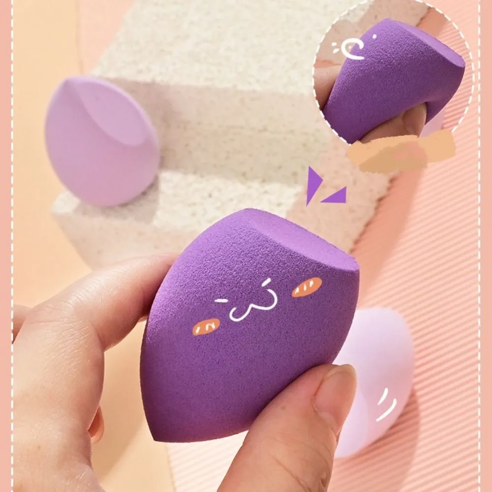 4 db Beauty Pro alapozó kozmetikai puff készlet száraz nedvesen használható sminkeszköz varázsecsetek dobozos szivacsporos sminkkel
