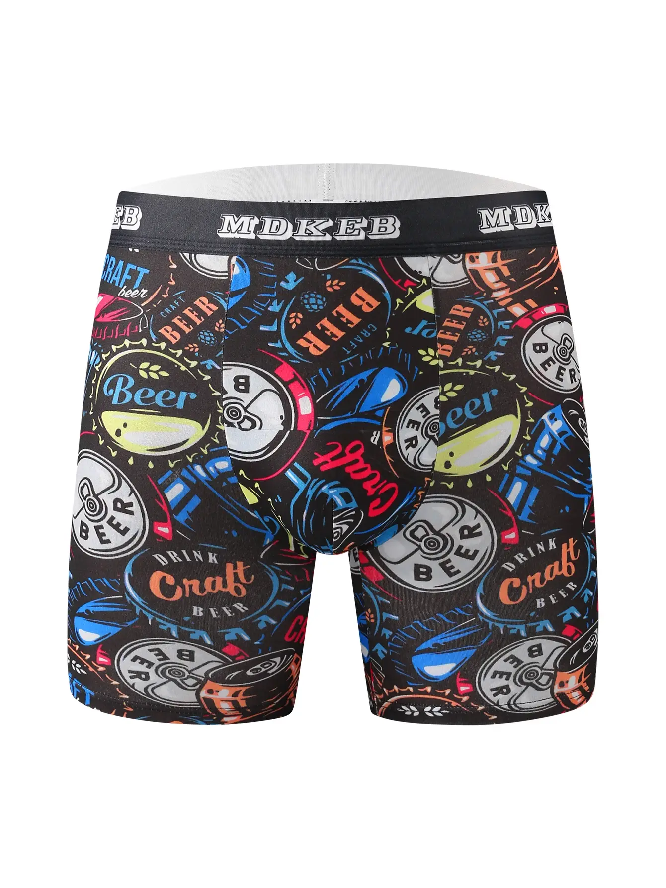 On parçalı karışık erkek grafiti desenli uzun boxer külotları, nefes alabilen ve rahat, yüksek elastikiyetli uzun boxer külotları, boks — image 5