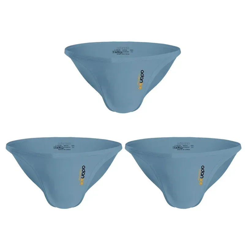 Men Modal Low‑Rise Briefs Sexy Solid Color Simple Triangle Underwear Sports Breathable Comfortable Male Panties