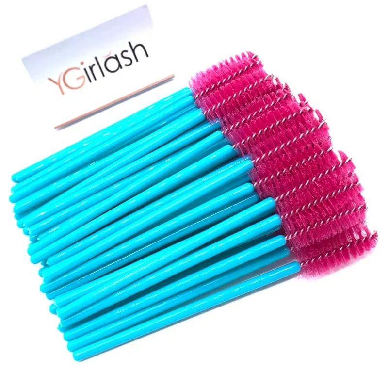 YGirlash 50Pcs Lash Swans Crystal Eyelash Applicator Μίας χρήσης Διαμαντένια λαβή Nylon Mascara Wands Brush Cosmetic Tools — image 34