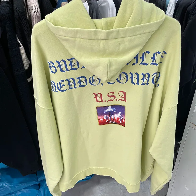 Nouveau surdimensionné PALY sweat à capuche pour homme femme lavé noir endommagé meilleure qualité décontracté Vintage Cardigan Zip sweats — image 22