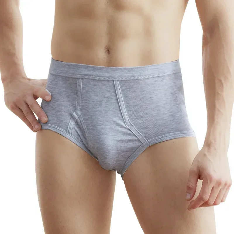 Solid Color Fat Plus Size Men's Underwear Mens Underpants 100% Cotton Comfortable Breathable Loose Large Size Men Briefs Panties — image 6