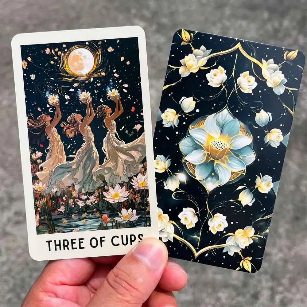 Etheral Bloom Tarot kártyapakli 78 db 13x8 cm-es Trust Flower téma, papír útmutató kártyajátékokat tartalmaz — image 6