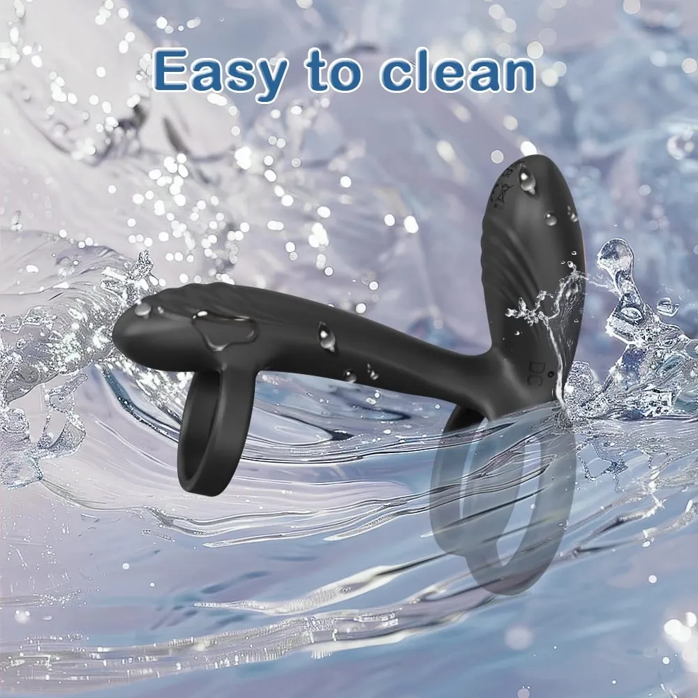 Remote Control Penis Ring Vibrator Sex Toy for Men Delay Time Prostate Massager 360° Rotation Twisting Vibrating Cock Rings 18+