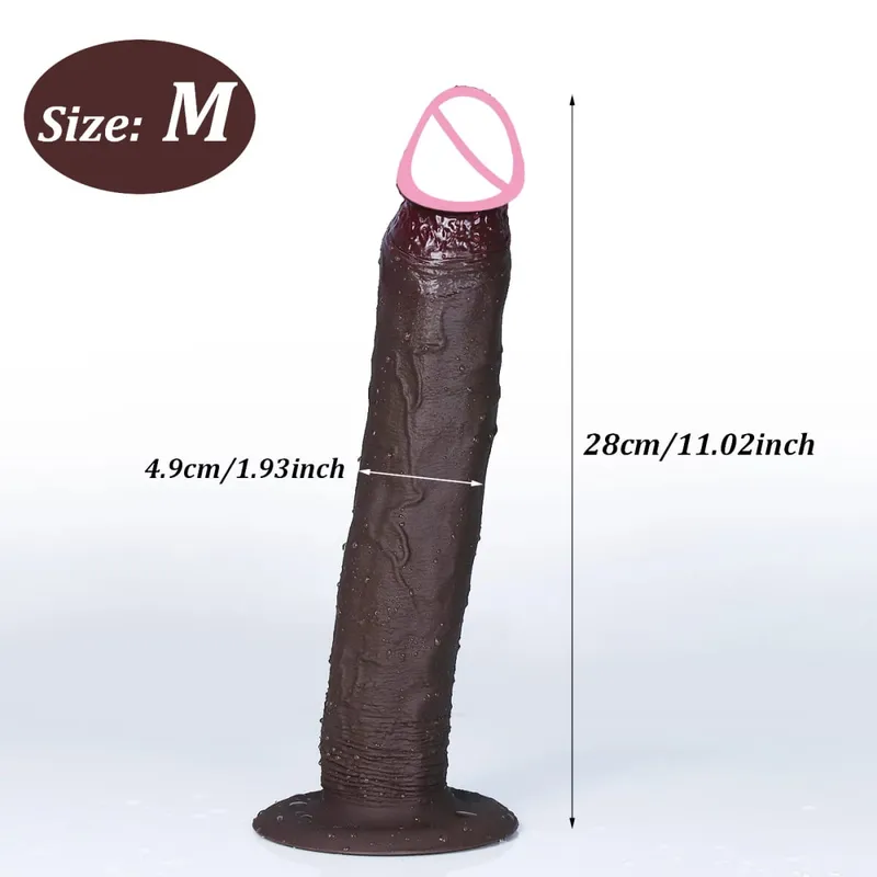 Ρεαλιστικό μακρύ μαλακό πισινό βύσμα Dildo 3 μεγεθών Ψεύτικο δέρμα πέους Αίσθηση σιλικόνης κόκορας Γυναίκα Άνδρας Αυνανισμός Βεντούζα Παιχνίδια πρωκτικού σεξ — image 10