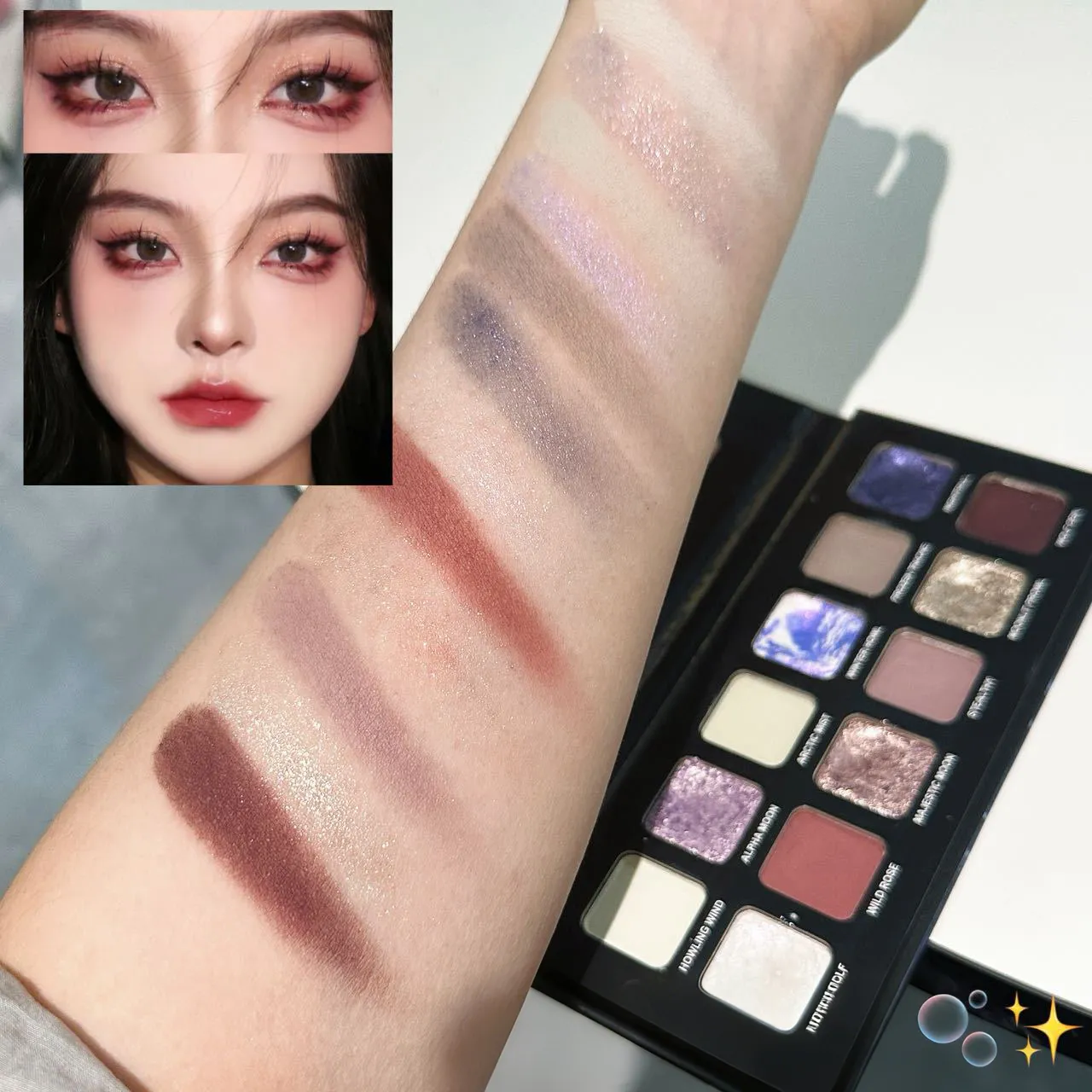 12 Χρώματα Μεταλλική Παλέτα Σκιών Ματιών Pearl Matte Sparkling Shimmer Blue Eye Shadow Highlighter Brighten Glitter Fashion Makeup — image 7