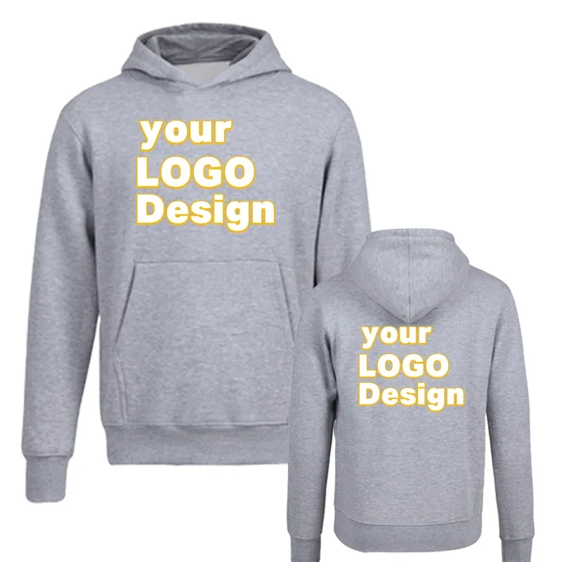 Custom Hoodies DIY ข้อความโลโก้ภาพพิมพ์คุณภาพสูง Hoodie ที่กำหนดเองกีฬา Casual Sweatshirt ส่วนบุคคลคริสต์มาสของขวัญ