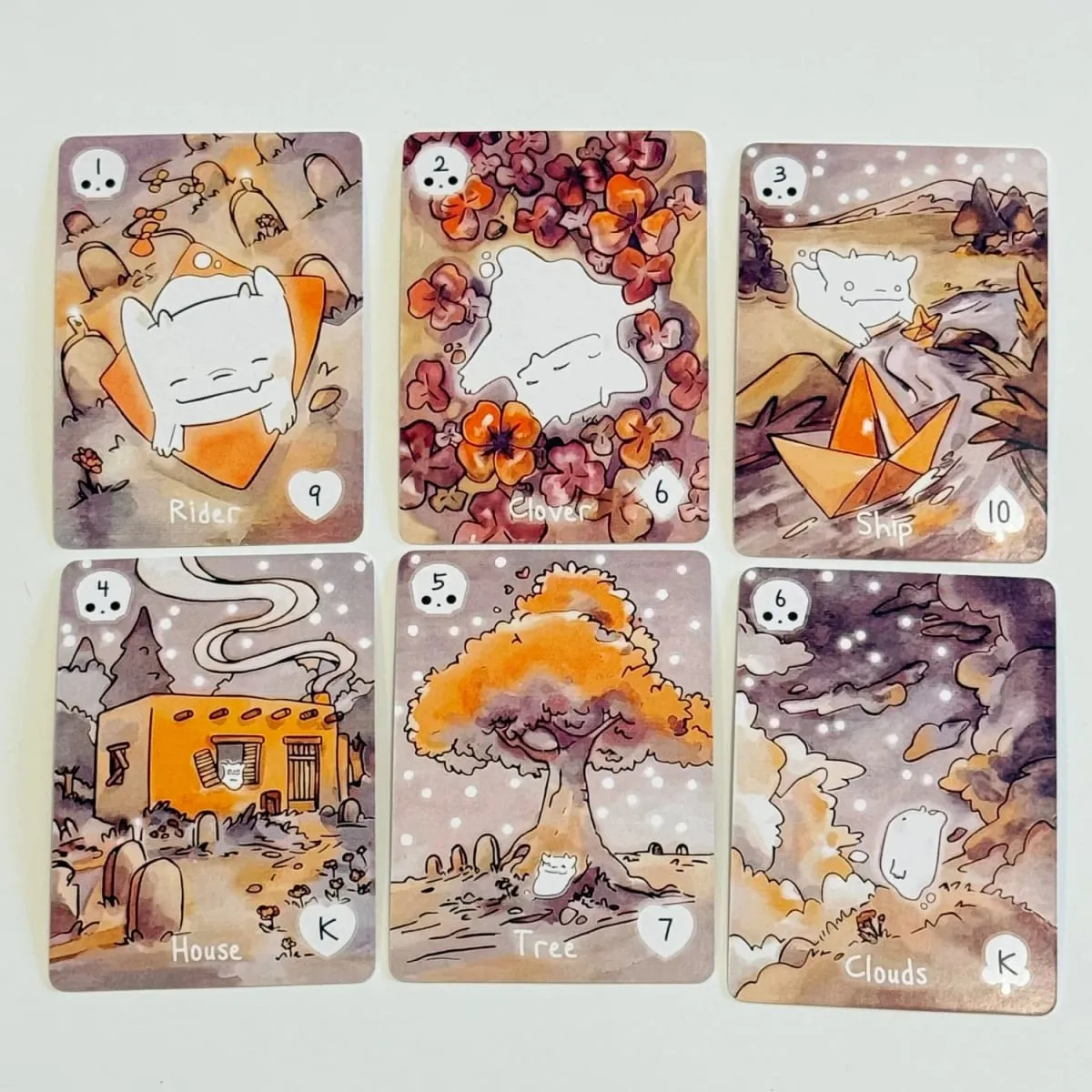 Lil Phantasm Lenormand Oracle Deck 36 יחידות אורקל כרטיסים למסיבה משפחתית משחק קלפי משחק לוח