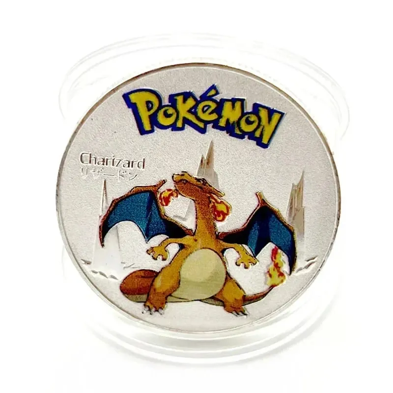 Pokemon Đồng Tiền Vàng Pikachu Anime Đồng Tiền Kỷ Niệm Charizard Vàng Kim Loại Tròn Đồng Xu Đồ Chơi — image 14