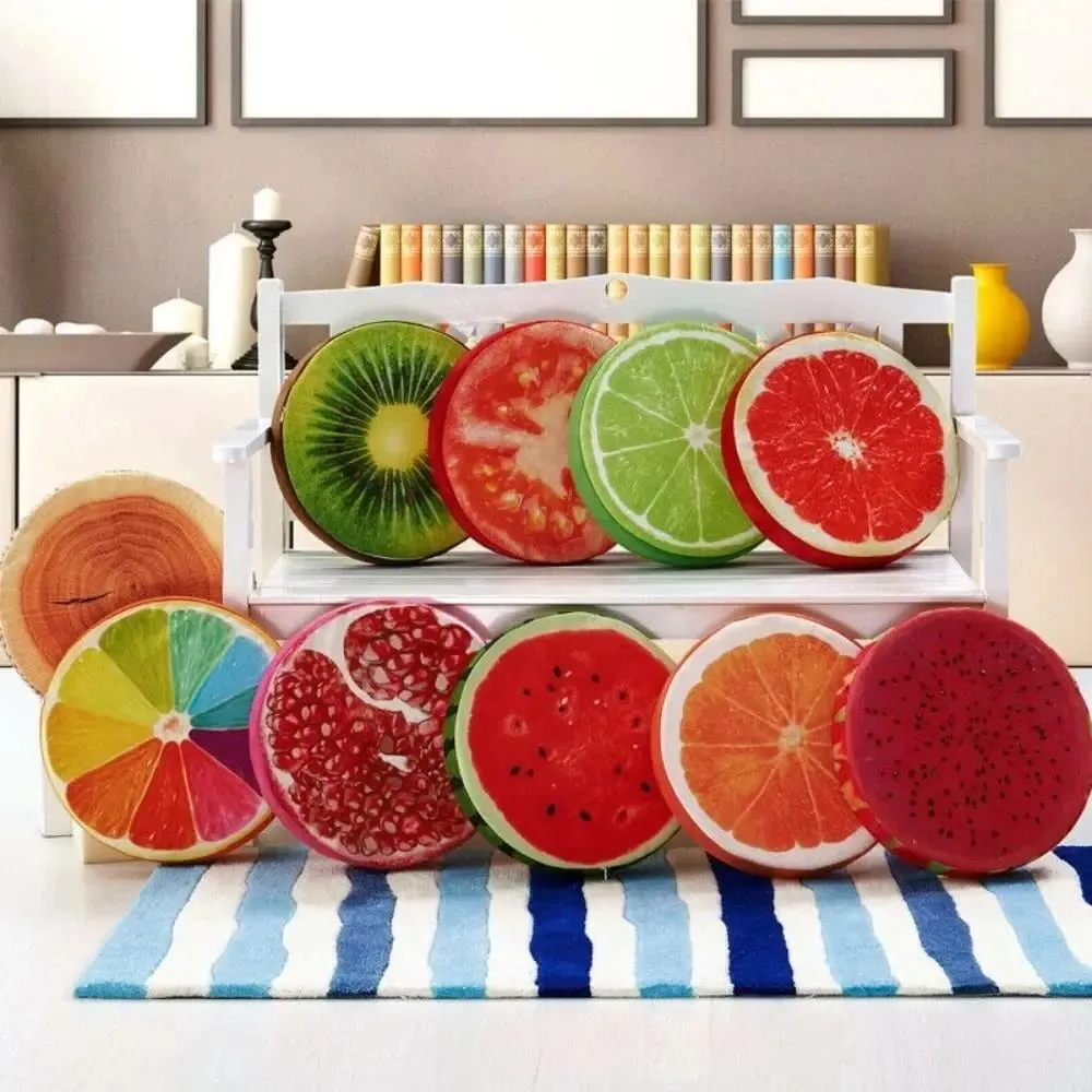 Kindergarten Soft Sofa Pillow Funny Fruit Seat Pads Chair Cushions Seat Pads Round Pillow — image 5