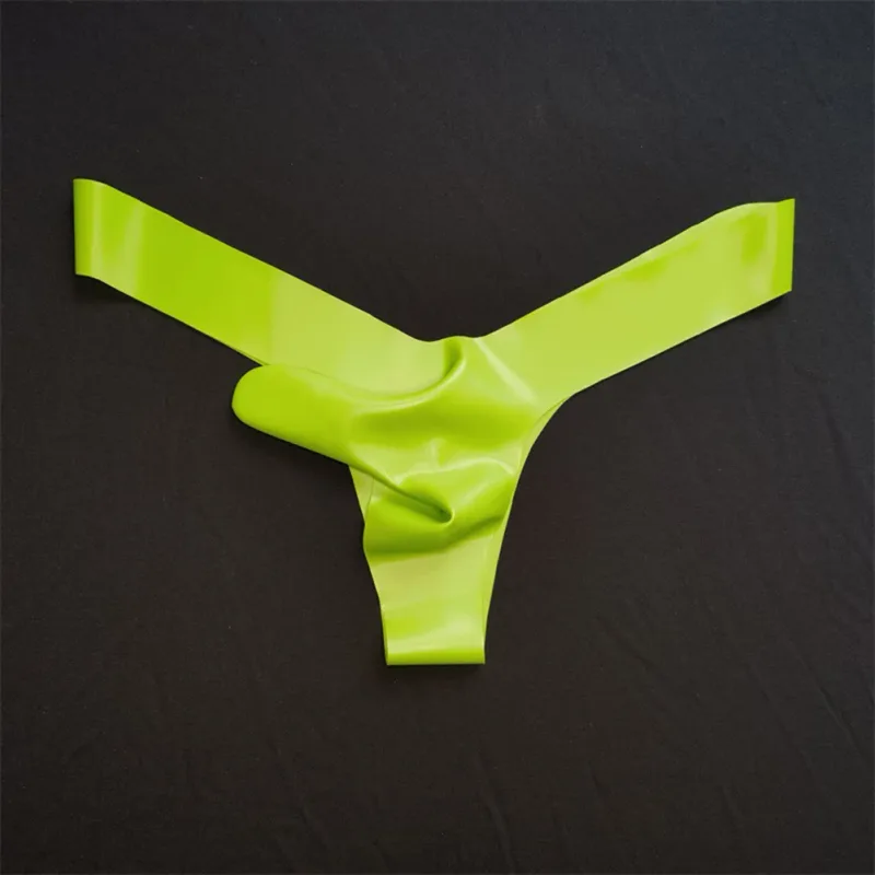 Mens Latex Foam Soft G-strings Sexy Lingerie Underwear Rubber Elephant Nose Pouch Thongs Man Sheer Exotic Panties — image 15