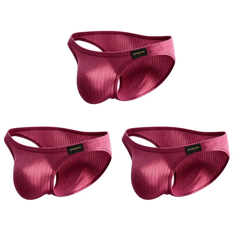 Men's Underwear Ribbed Texture Mens Brief Nylon Elastane Underpants Lightweight Thin Comfortable Male Triangle Underwear M‑XXL