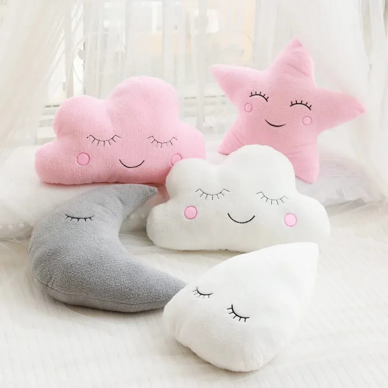 Hot Stuffed Cloud Moon Star Raindrop plüsspárna puha párna játékok gyerekeknek baba gyerekek lány karácsonyi ajándék szoba autó dekoráció