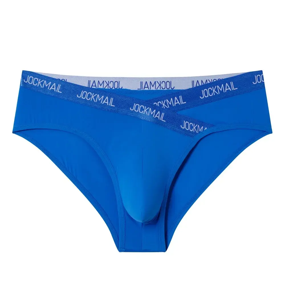 Jockmail Mens Underwear Low Waist Sexy Letter Sports Breathable Summer Ice Silk Briefs Big Bag Nylon Solid Color Man Panties — image 37