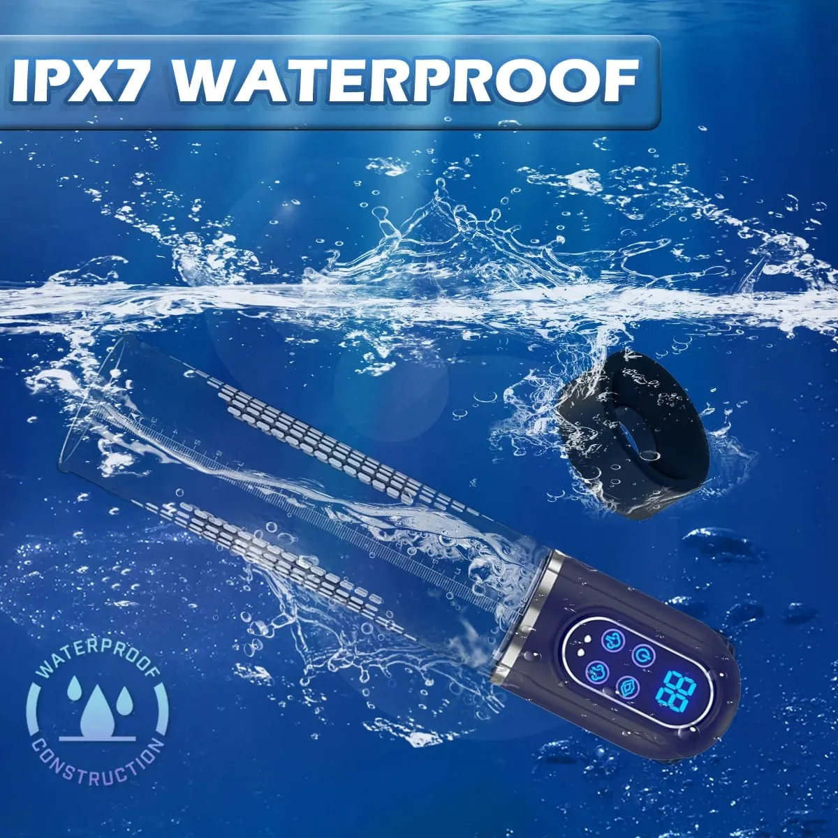 משאבת פין חשמלית IPX7 עמיד למים יניקה מאריך פין דיק מגדיל ואקום הגדלת פין אונן צעצועי מין לגברים — image 2
