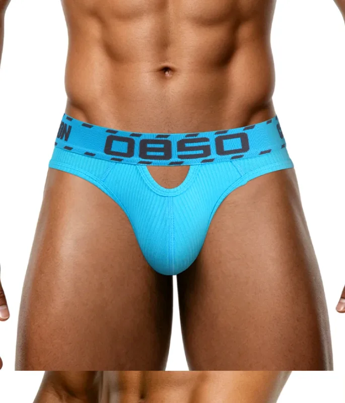 1/3Pcs Cotton Men Underwear Sexy Breathable Bikini Panties Underpants Large Crotch Pouch Mens Briefs with Front and Back Cutouts