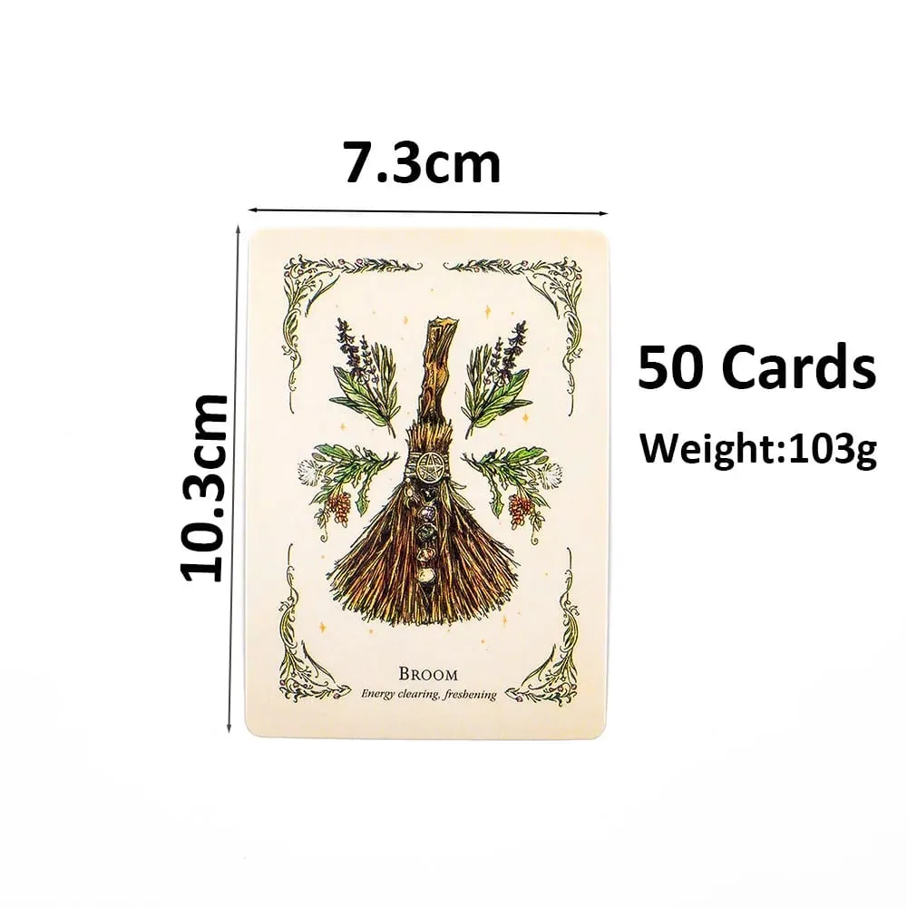 the Green Witch's 50Pcs Oracle Deck Set - Tabletop Cards for Group Party Games Precognition & Divination 10.3x7.3cm — image 4