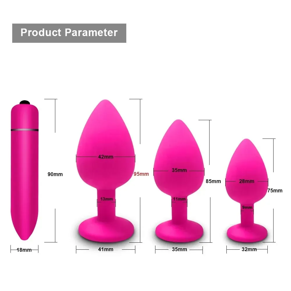 4pcs Soft Silicone Anal Plug Mini Erotic Butt Plug for Anal Toy Beginner Prostate Massager Sex Toy for Men Women Gay Couples — image 2