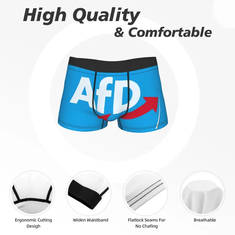 البديل Afd ألمانيا السراويل ملخصات الملابس الداخلية عالية الجودة رجل الجدة Boxershorts الطباعة زائد حجم سراويل — image 5