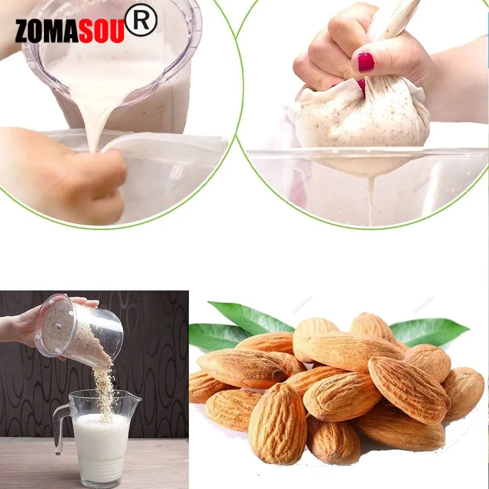1/30 db 100 hálós szójatej nejlon szűrőtasak diótej táska nettó joghurt tea kávéolaj ételprés szűrőszűrők hálós szűrőzsák