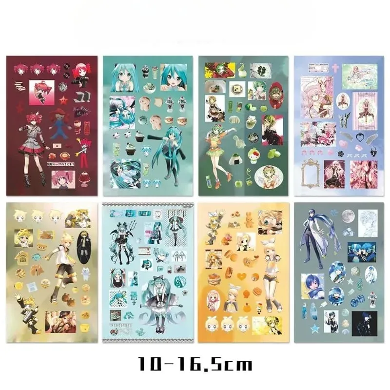 Hatsune Miku -Project DIVA- Matrica Hatsune Miku Kagamine Rin/Len Anime Perifériás folyóirat anyaga matrica 8 lapos új ajándékok