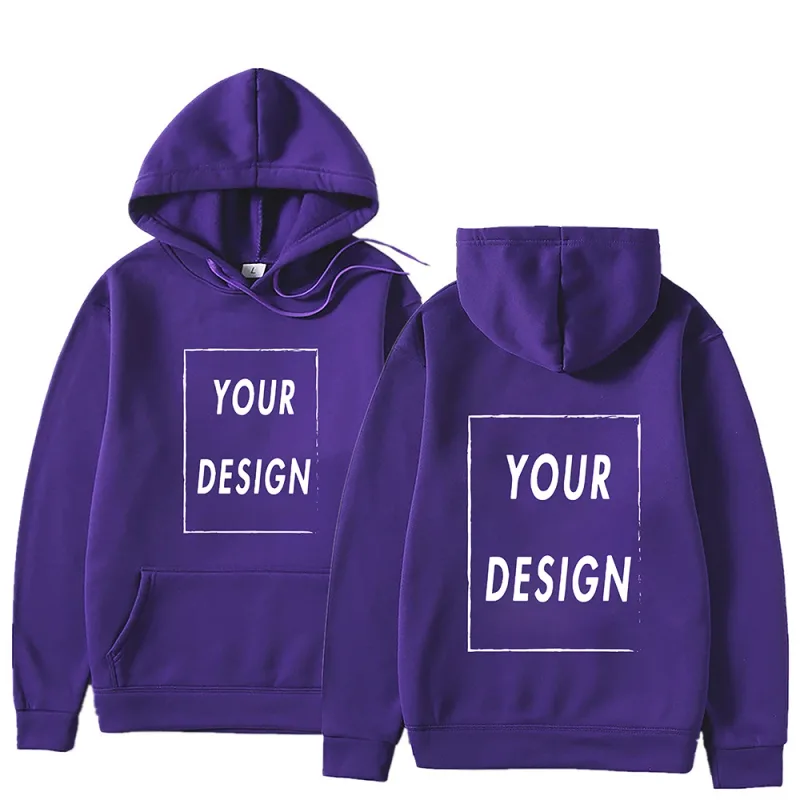 Il tuo logo/immagine del marchio di design personalizzato personalizzato ovunque uomo donna felpa con cappuccio fai da te felpa con cappuccio casual moda nuova — image 16
