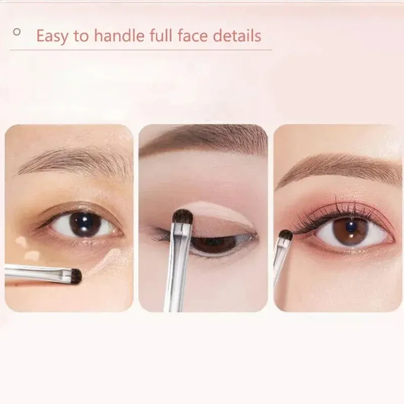 2/4pcs Eyeshadow Brush Set Soft Horse Hair Eyelid Highlighter Lying Silkworm Makeup Brushes Eyes Make Up Tools