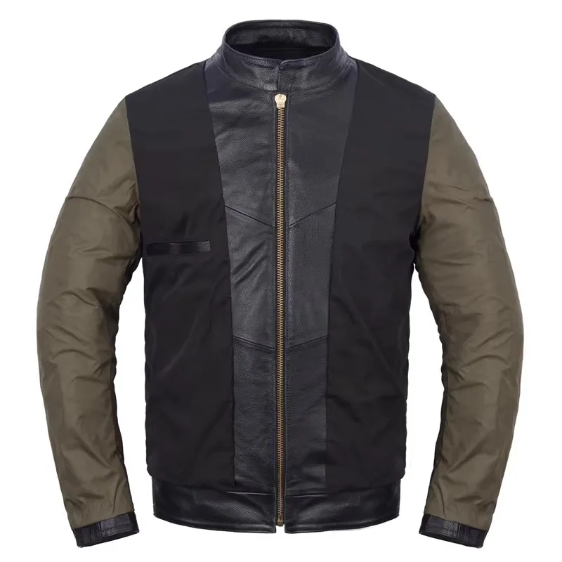 CC Shop.Brand skull cowhide coat.8XL Plus black slim genuine leather jacket,Rider leather cloth.Chaqueta de cuero esqueleto