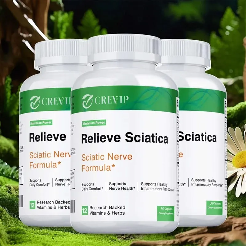 Sciatic Nerve Health Support - Relieve Joint Pain Hip Leg and Lower Back Discomfort and Improves Nervous System Health