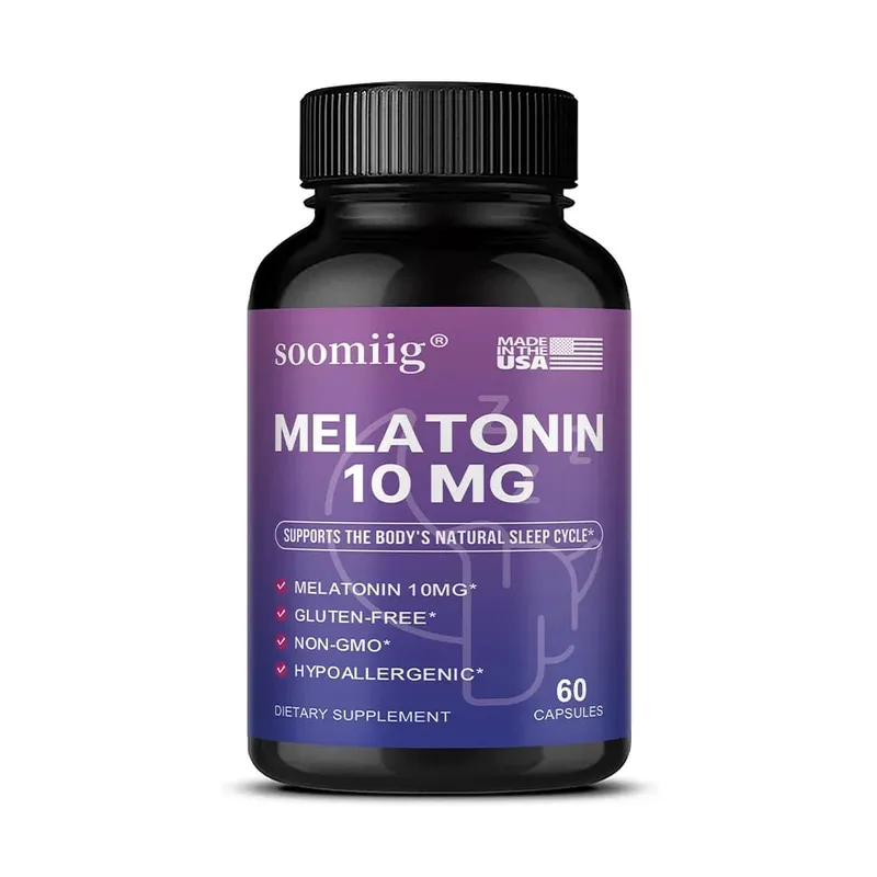 Melatonin 10mg Gummies & Capsules 30/60/120pcs - Fall Asleep Naturally Fight Insomnia Support Immunity & Improve Rest Quality