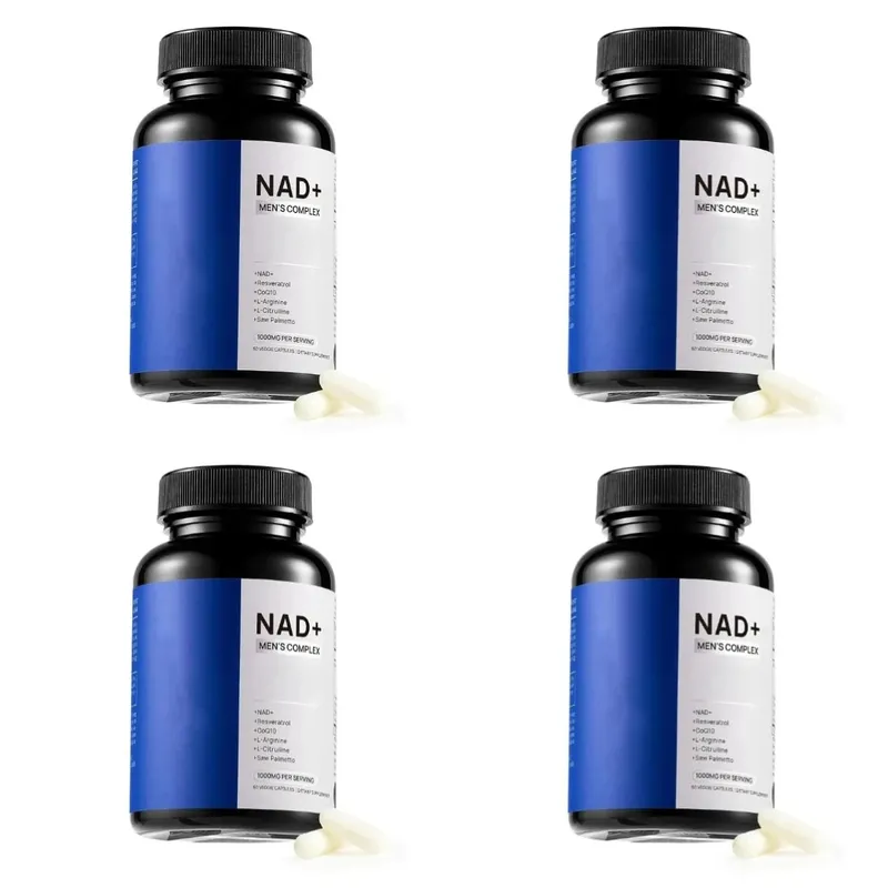 NAD+ Men's Complex Capsules 1000mg with CoQ10 Resveratrol Cellular Energy & Vitality Supplement Supports Muscle Health 60 Count — image 8
